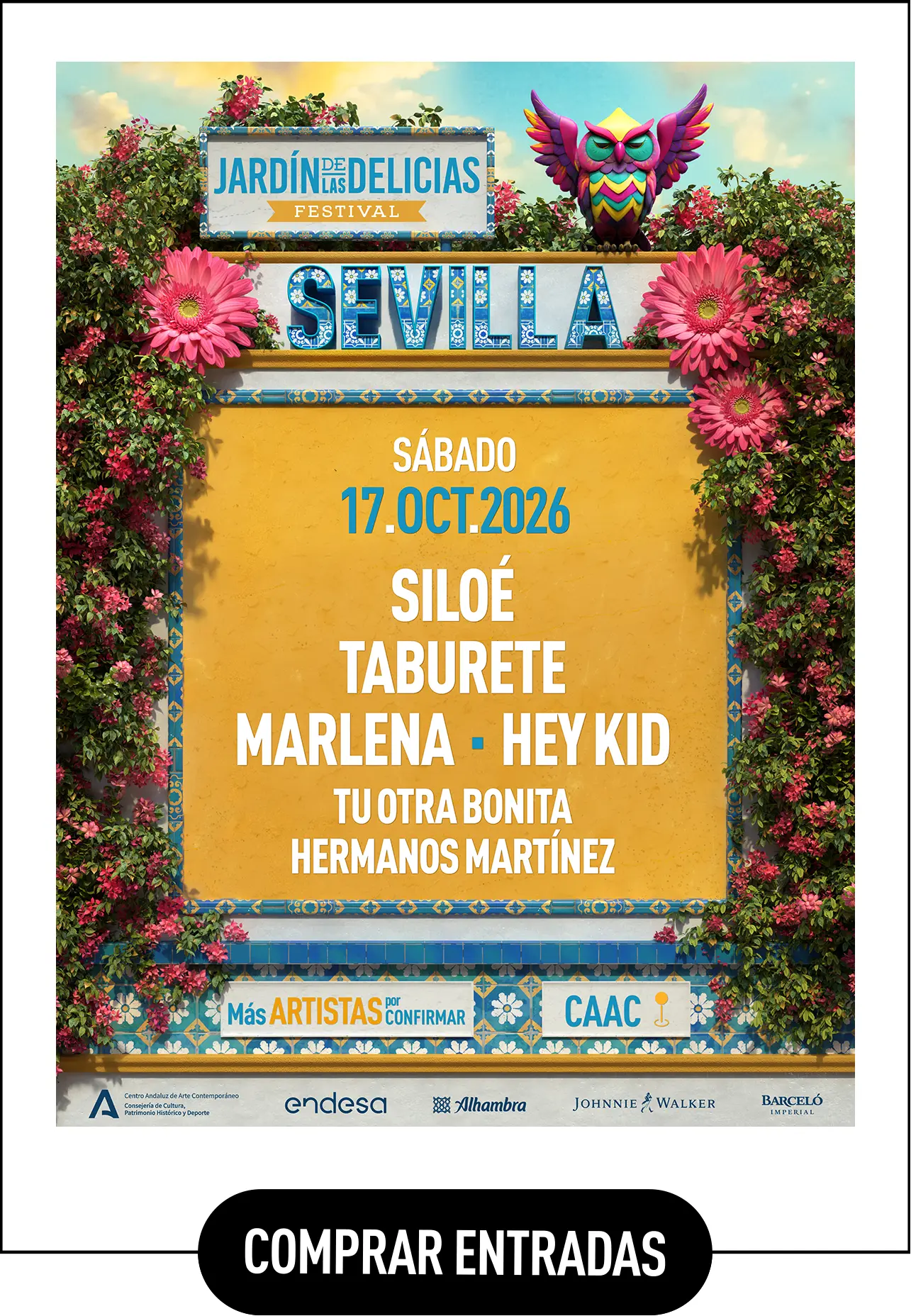 Cartel Jardín de las Delicias Festival Sevilla 2026